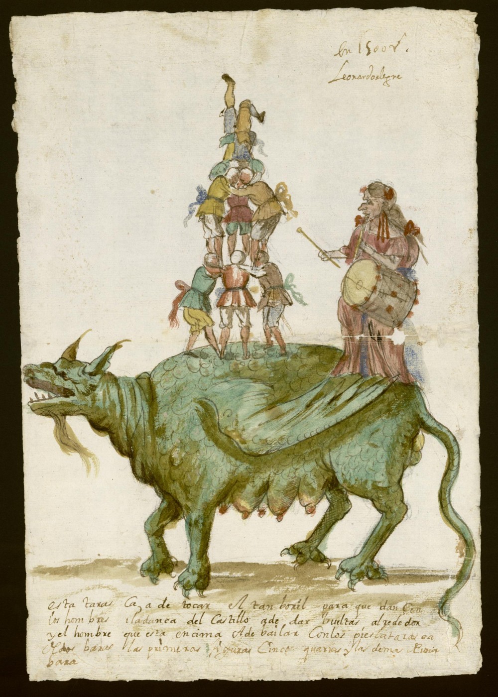 Tarasca en la procesin del Corpus de 1672