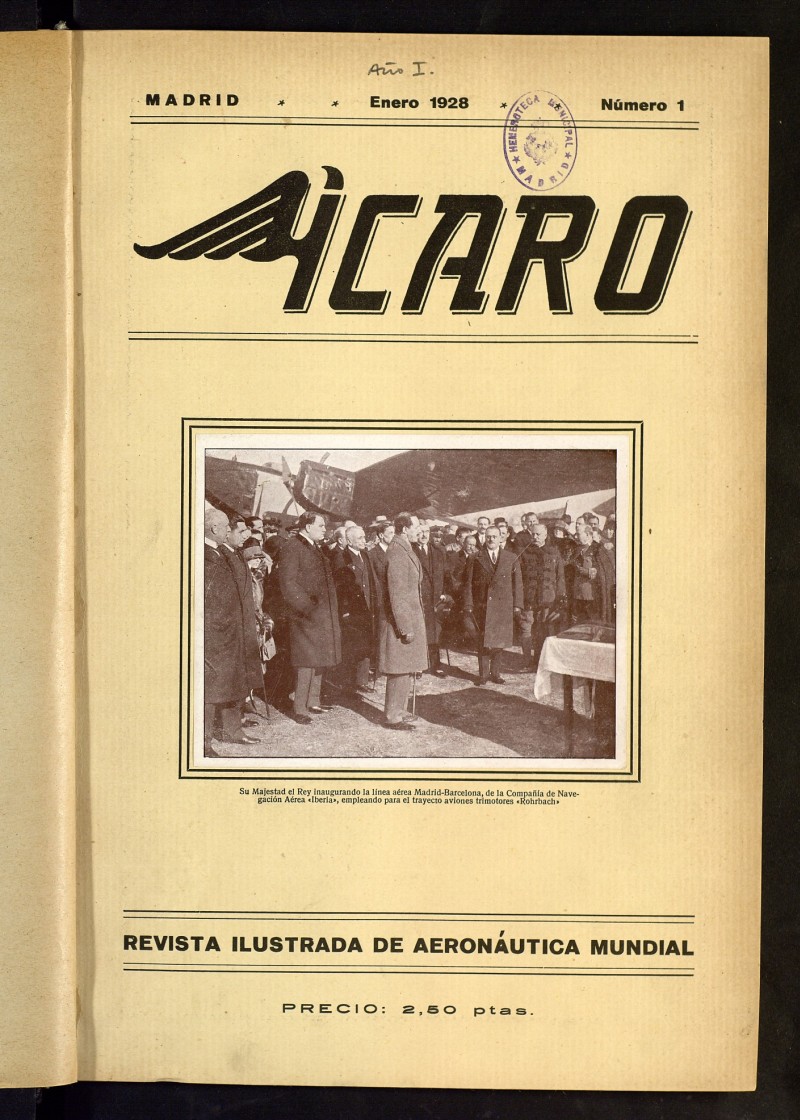 caro: revista ilustrada de aeronutica mundial. Enero de 1928, n 1