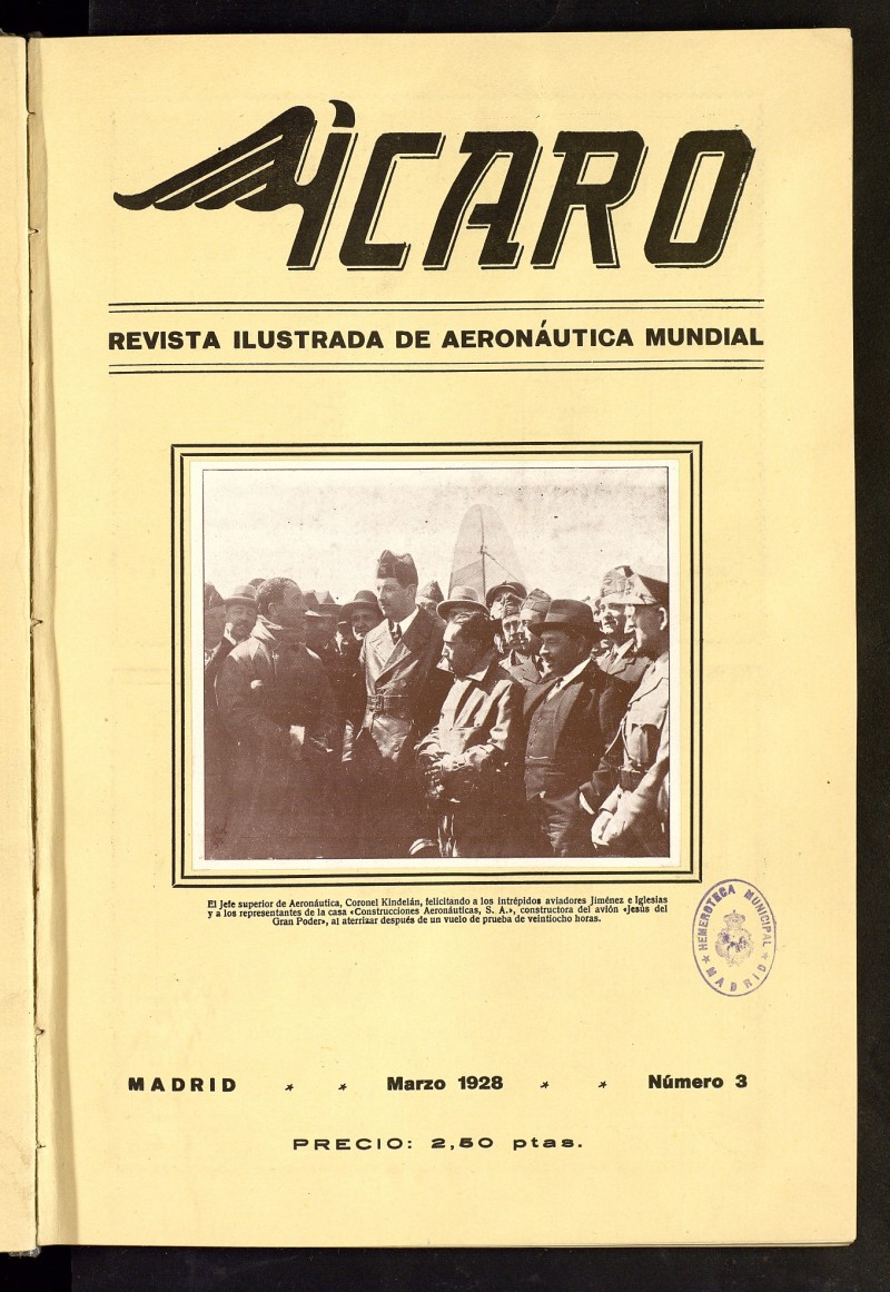 caro: revista ilustrada de aeronutica mundial. Marzo de 1928, n 3