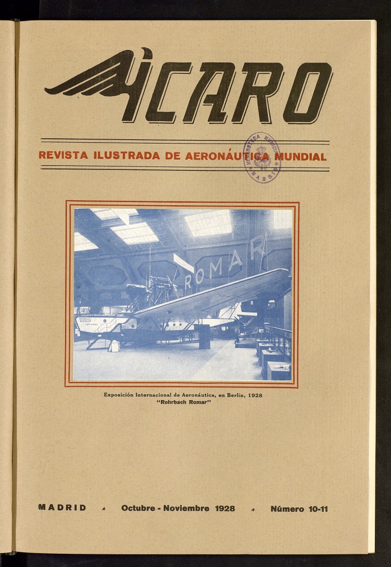 caro: revista ilustrada de aeronutica mundial. Octubre y noviembre de 1928, n 10 y 11