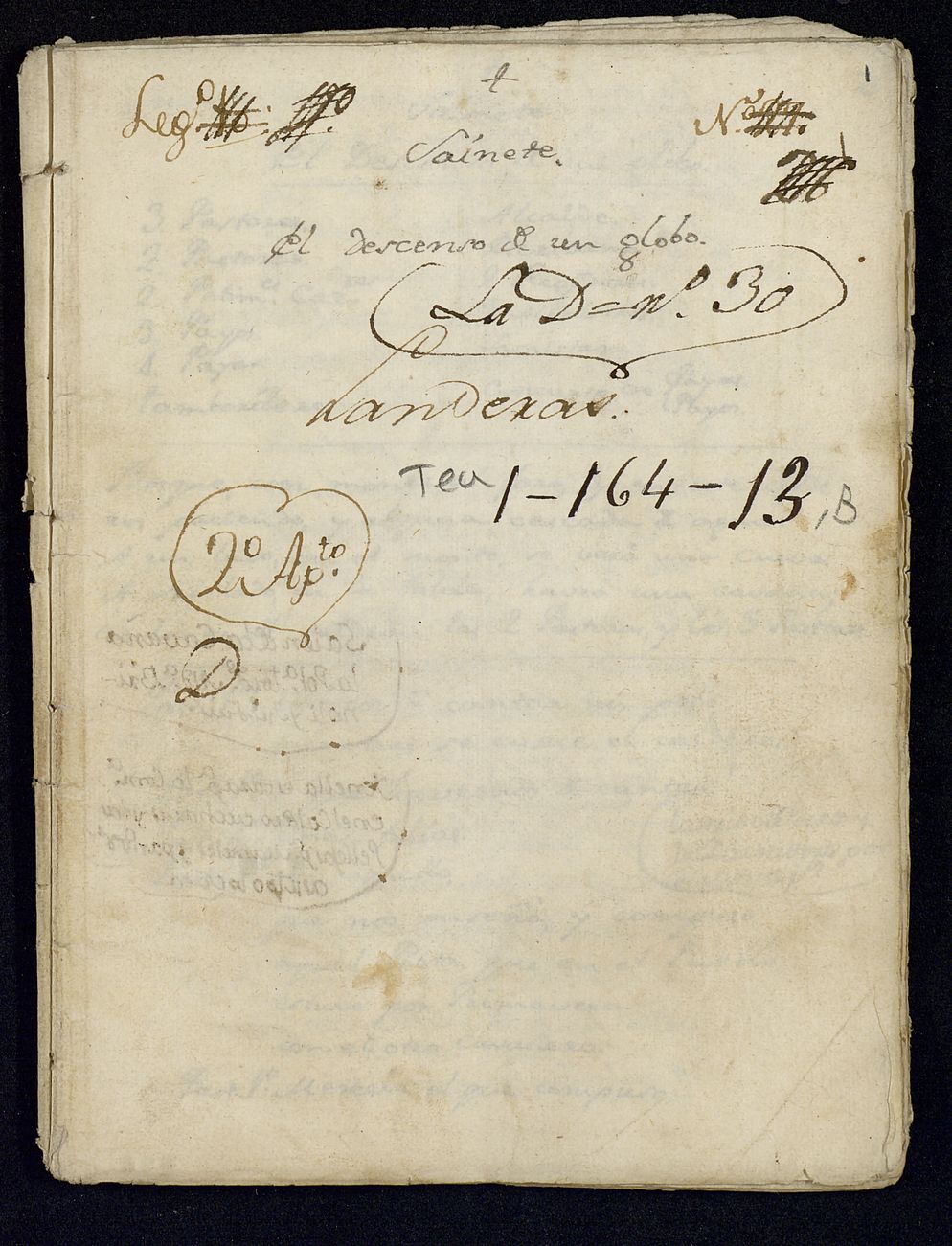 El Descenso de un globo [Manuscrito]: Sainete
