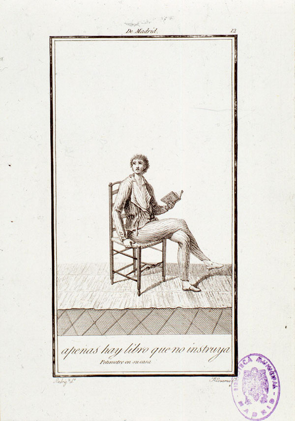 Apenas hay libro que no instruya. Petimetre en su casa 