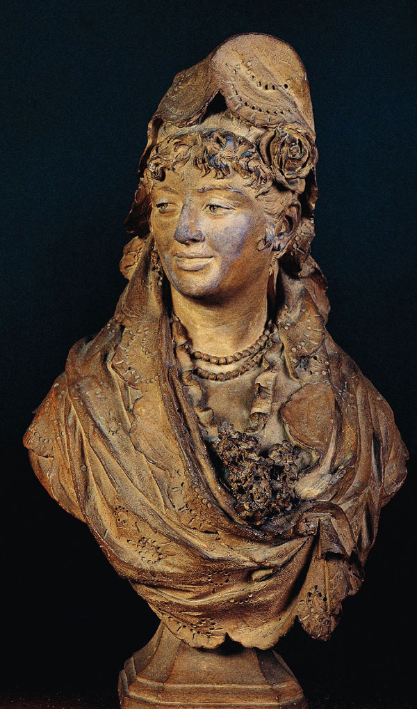 Busto de maja con mantilla 