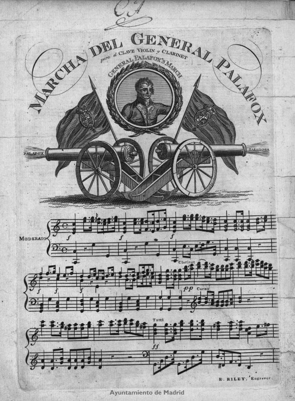 Marcha del General Palafox: Versión para órgano trompetero