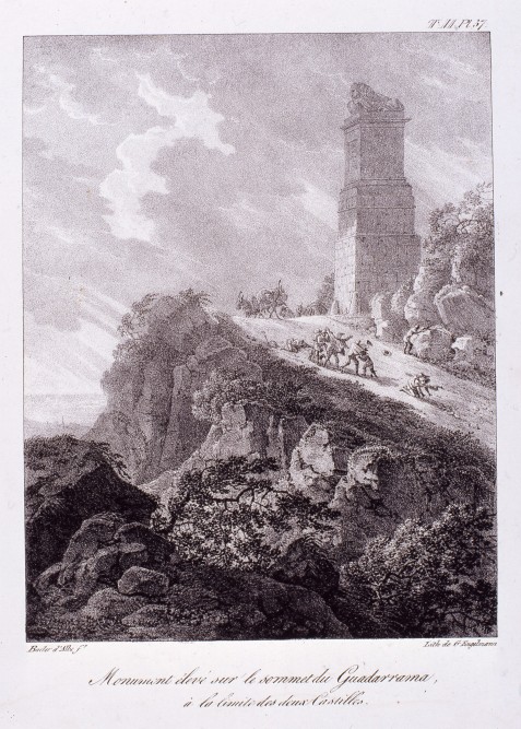 Monument lev sur le sommet du Guadarrama,  la limite de deux Castilles.
