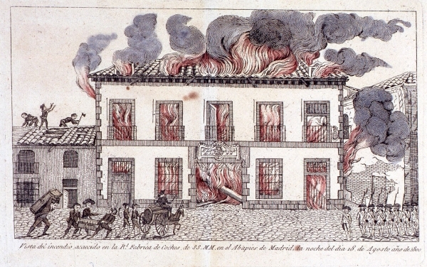 Incendio de la Real Fbrica de Coches de Madrid