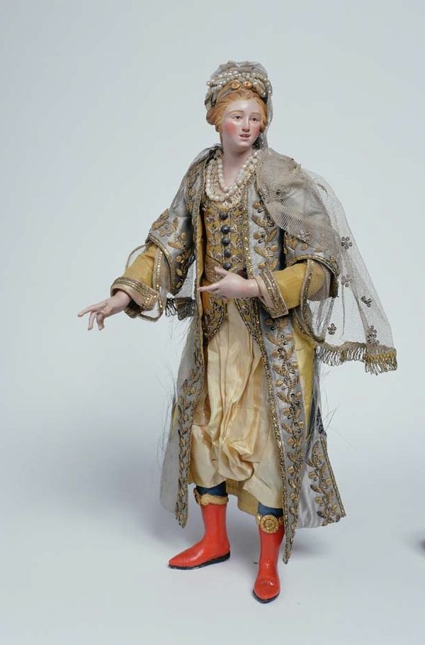 Beln napolitano. Personaje del cortejo de los Reyes Magos