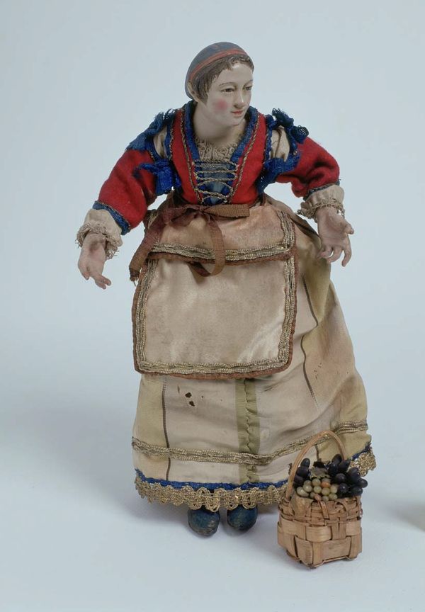 Beln napolitano. Campesina con cestillo de frutas