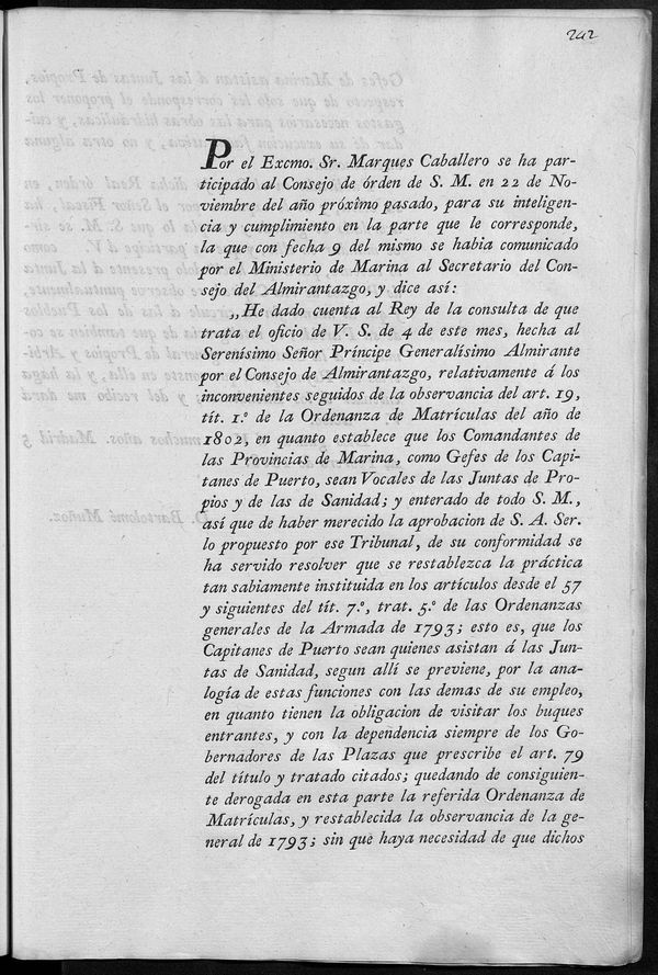 Orden Real, 1808-02-05