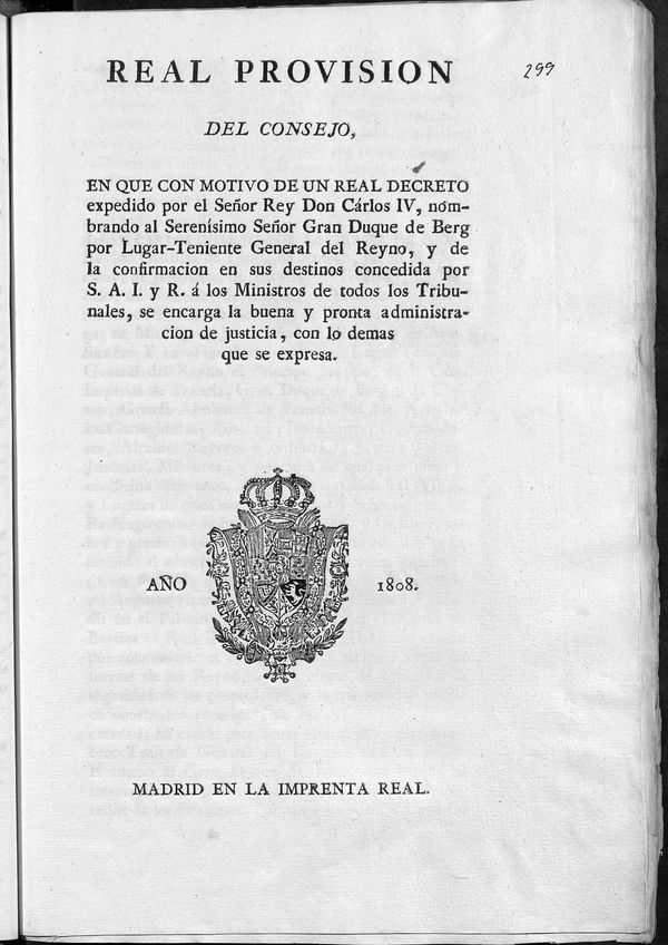 Provisin, 1808-05-10