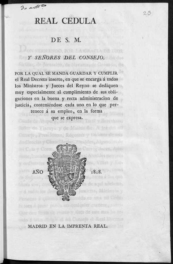 Cdula, 1808-03-30
