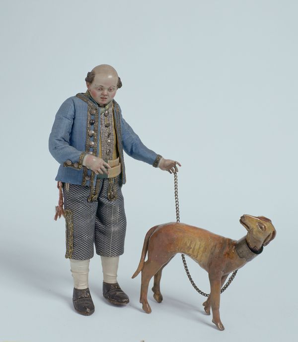 Beln napolitano. Campesino rico con perro
