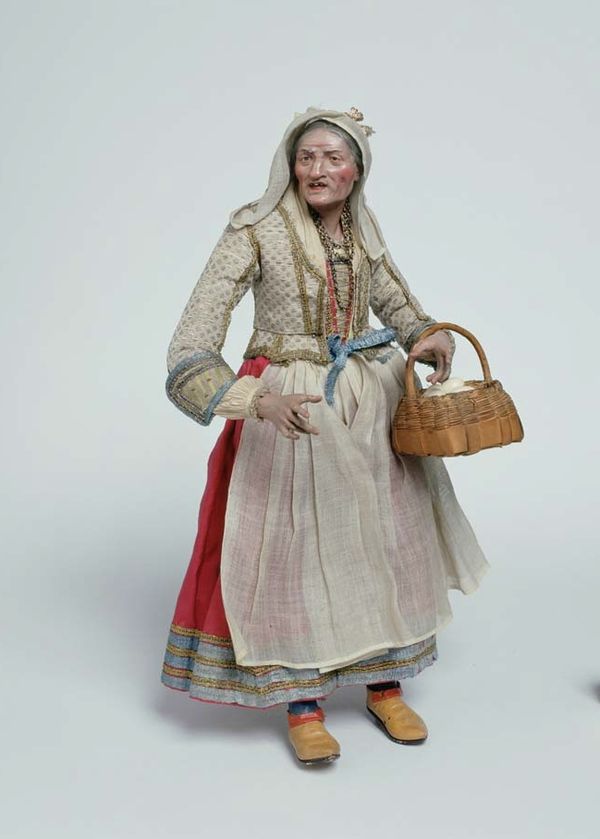 Beln napolitano. Campesina con cestillo de huevos