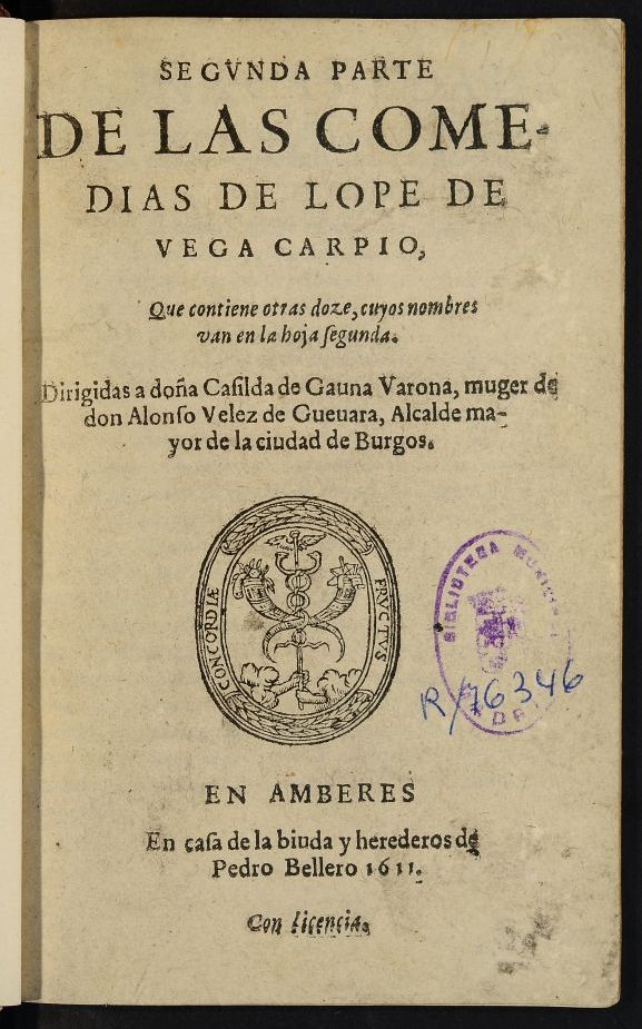 Segunda parte de las comedias de Lope de Vega Carpio