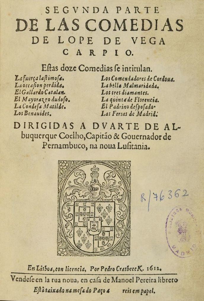 Segunda parte de las comedias de Lope de Vega Carpio