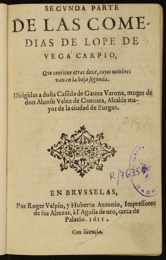 Segunda parte de las comedias de Lope de Vega Carpio
