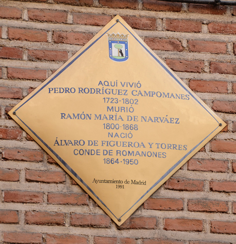 Pedro Rodríguez Campomanes, Ramón María de Narváez y Conde de Romanones