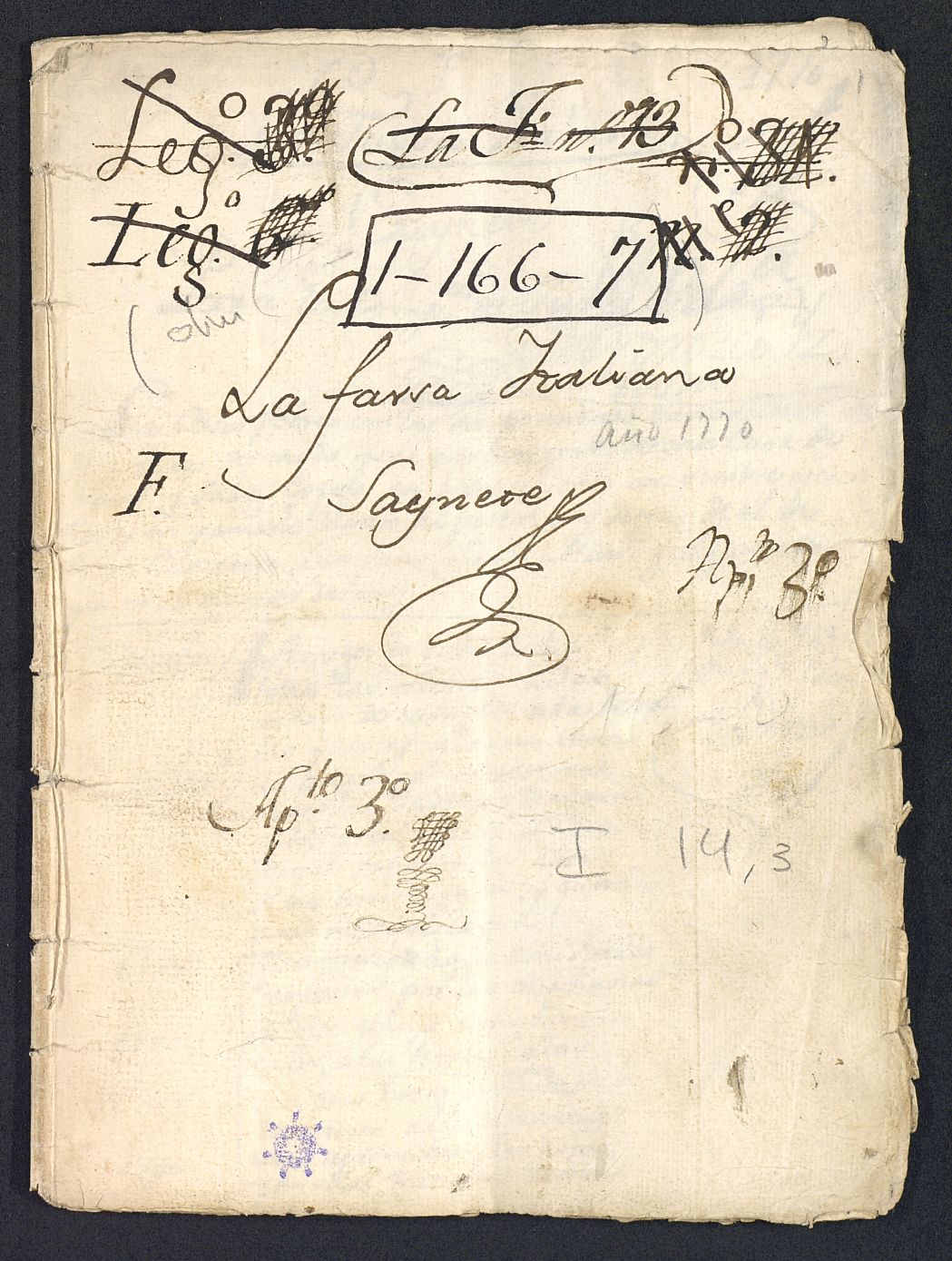 La farsa italiana: Saynete Para la Comp de Juan Ponce