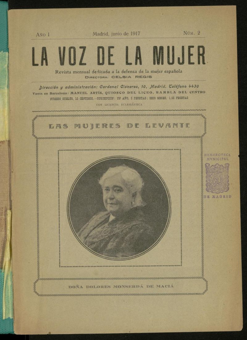 La Voz de la Mujer: revista mensual dedicada a la defensa de la mujer espaola de junio de 1917, n 2