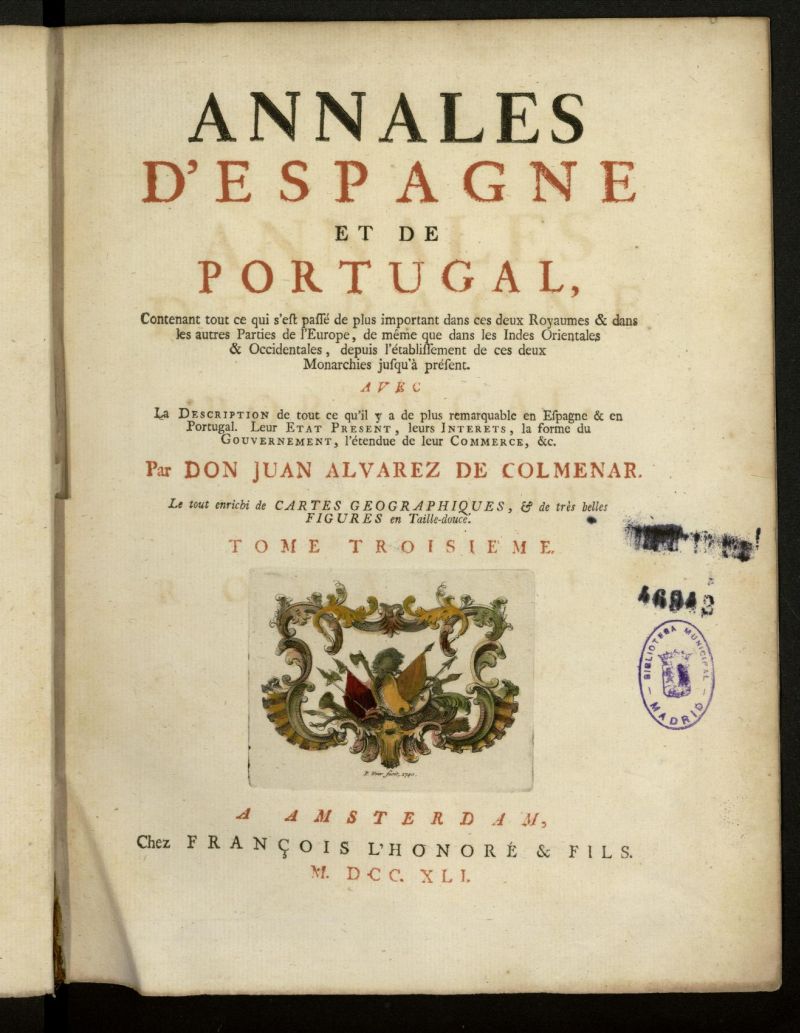 Annales dEspagne et de Portugal [...], tomo 3