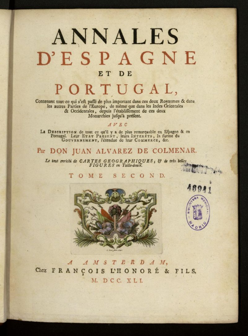 Annales dEspagne et de Portugal [...], tomo 2