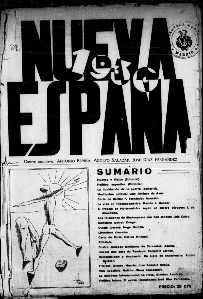 Nueva Espaa del 30 de enero de 1930, n 1