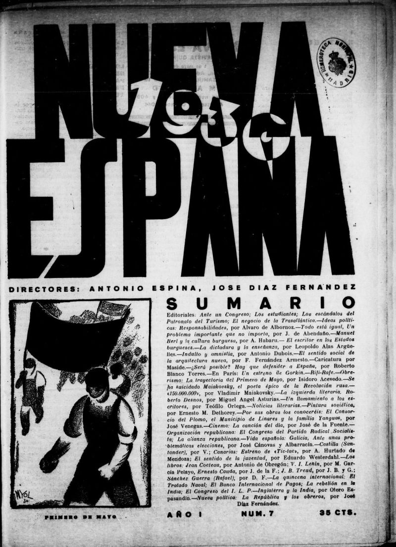 Nueva Espaa del 1 de mayo de 1930, n 7