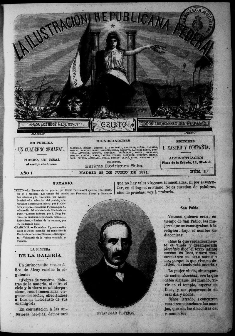 La ilustracion republicana federal del 25 de junio de 1871, n 2