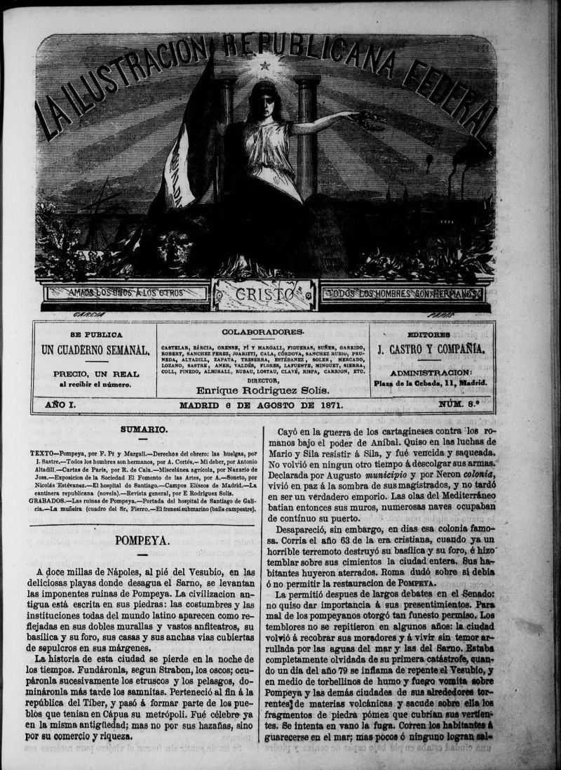 La ilustracion republicana federal del 6 de agosto de 1871, n 8