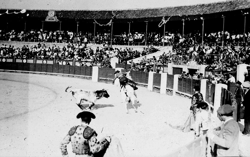 La rejoneadora Beatriz de Santullano en la Plaza de Toros de Vista Alegre