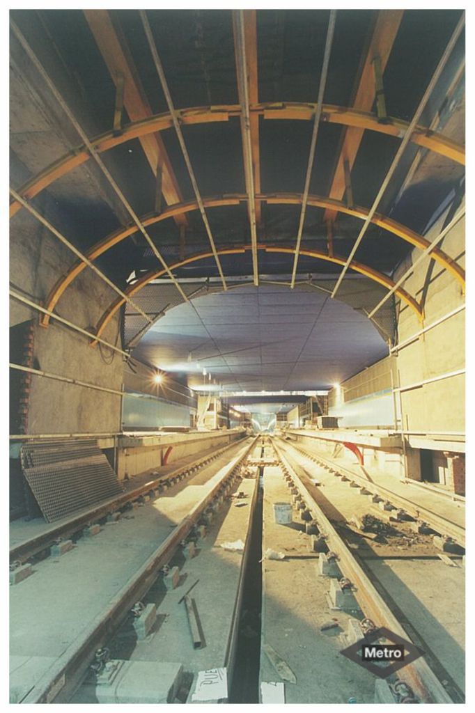 Obras de construccin de Metrosur, estacin de Loranca