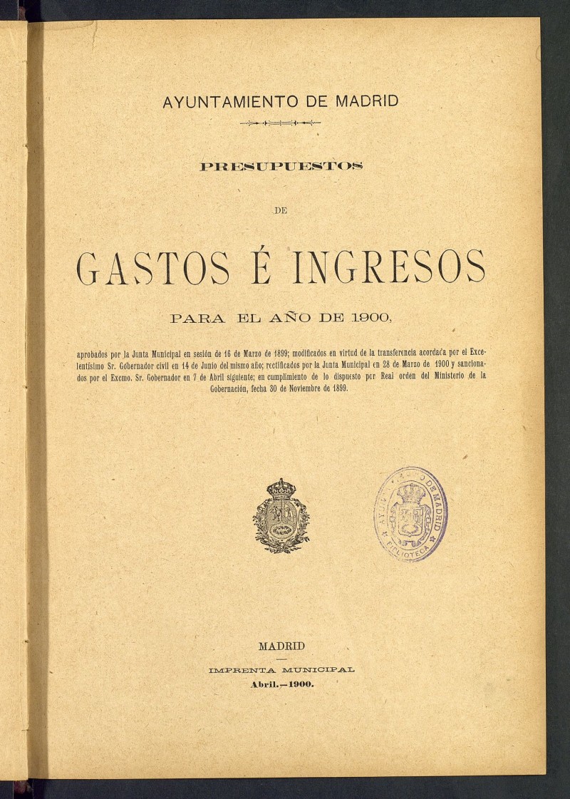 Presupuesto adicional de 1899-900