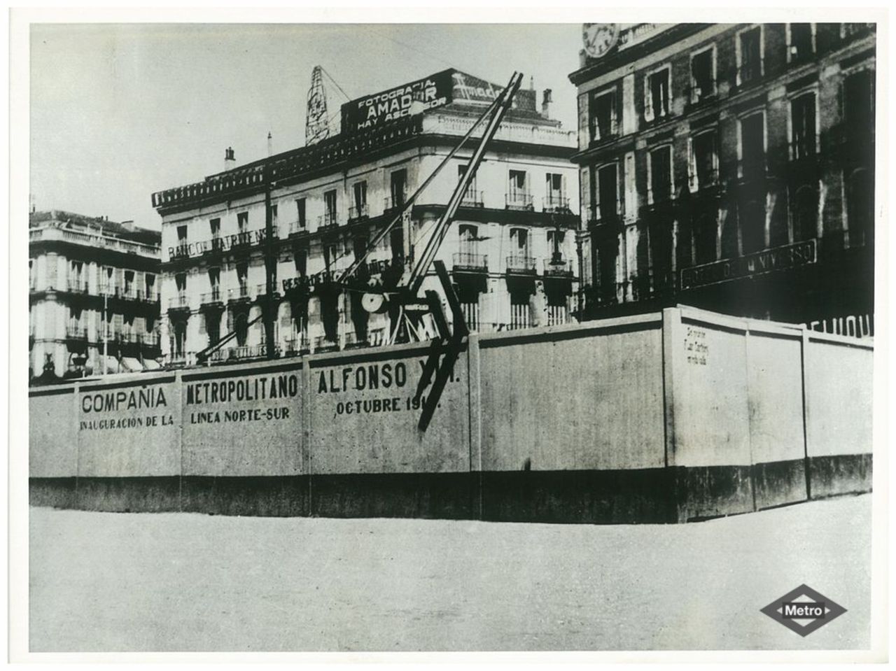 Obras de construccin del Metropolitano en la Puerta del Sol