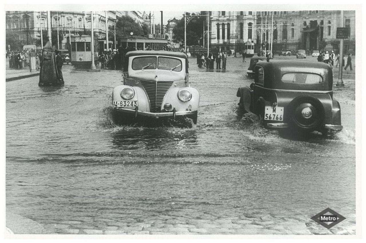 Inundaciones en la Plaza de Cibeles