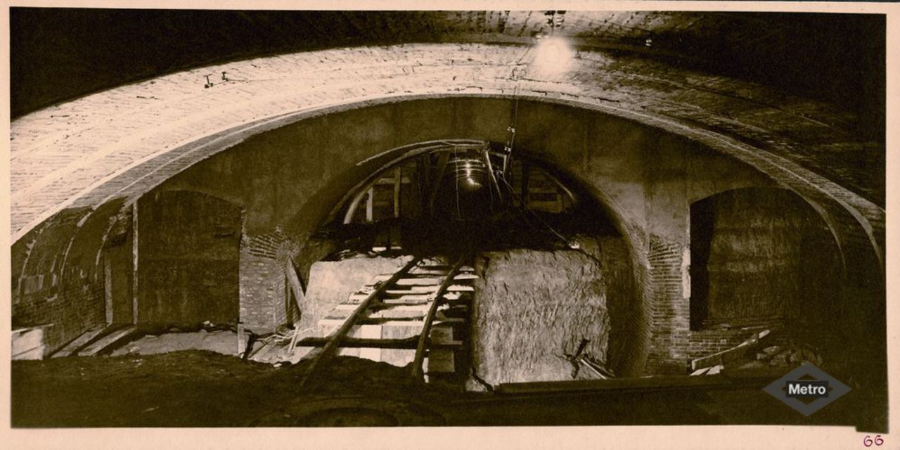 Obras de construccin del Metropolitano Alfonso XIII