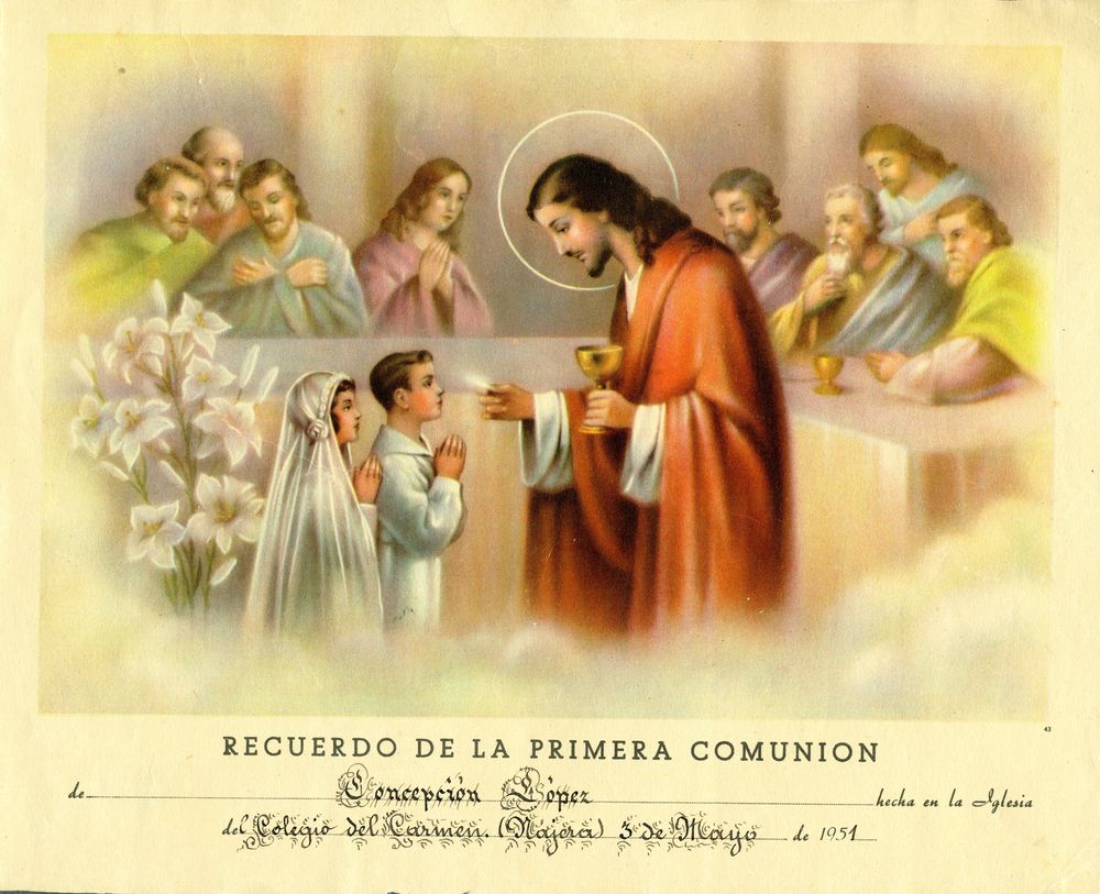 Recordatorio de la primera comunin