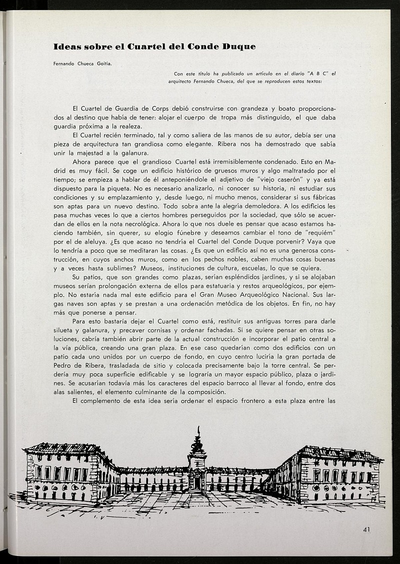 Ideas sobre el Cuartel del Conde Duque