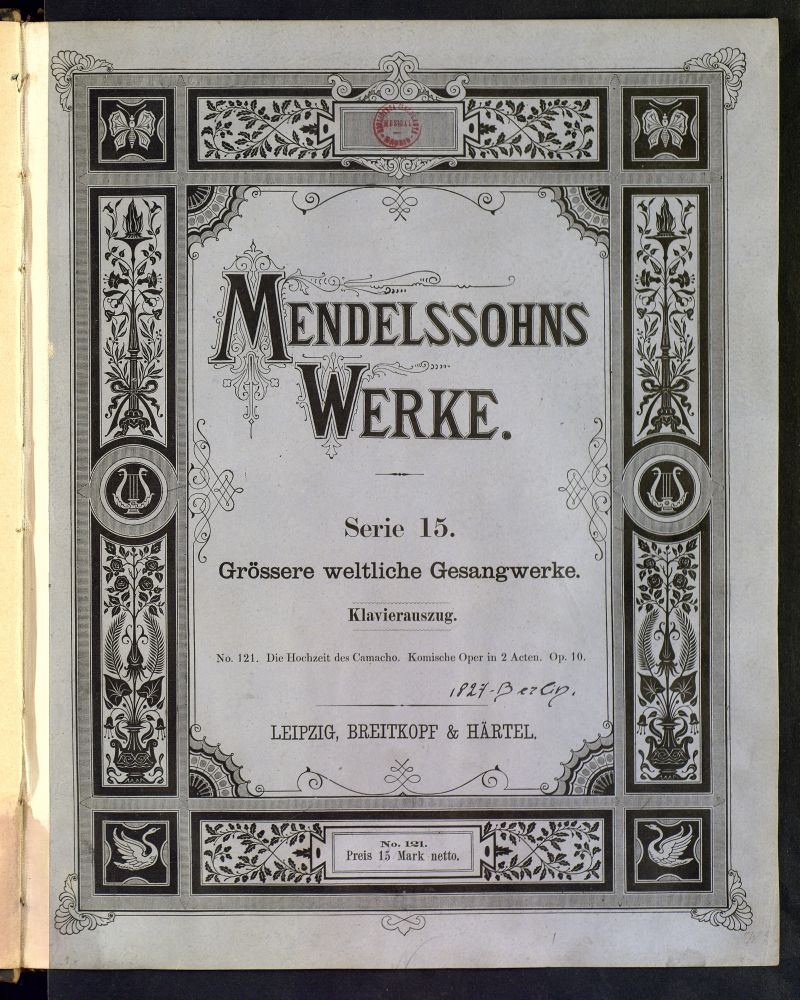 Die Hochzeit des Camacho: Oper in zwei Aufzgen : op. 10
