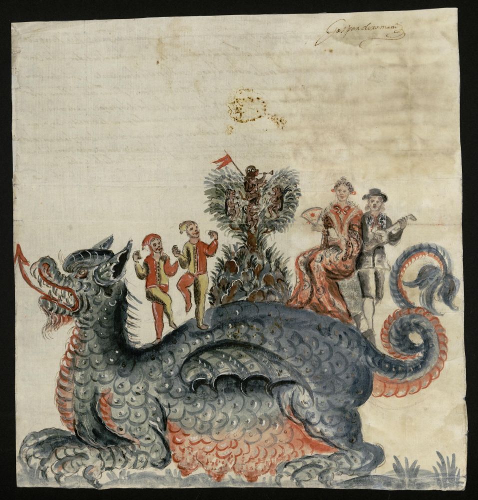 Tarasca para la procesin del Corpus de 1704