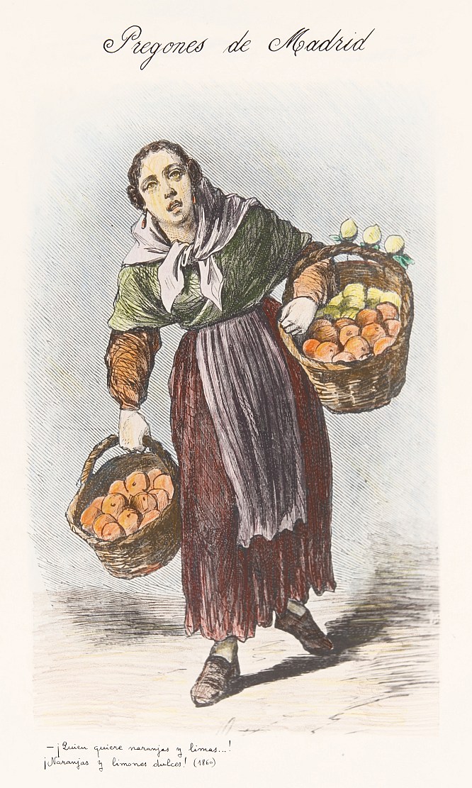 Vendedora de naranjas y limas