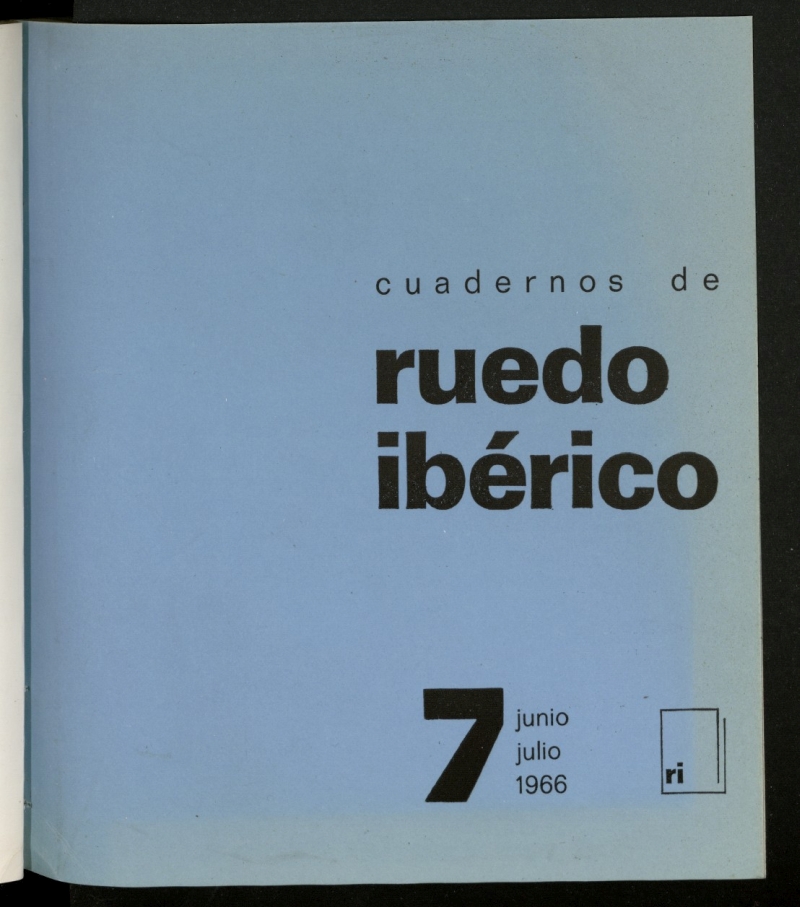 Cuadernos de Ruedo Ibrico de junio-julio de 1966, n 7