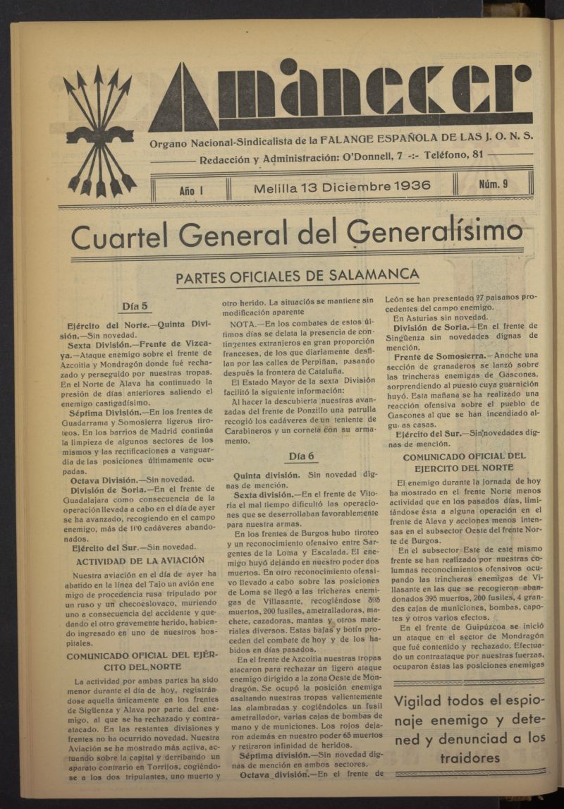 Amanecer del 13 de diciembre de 1936, n 9