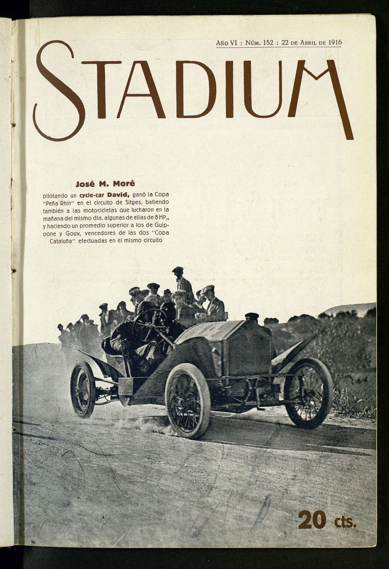 Stadium: revista ilustrada tcnica y deportiva del 22 de abril de 1916, n 152