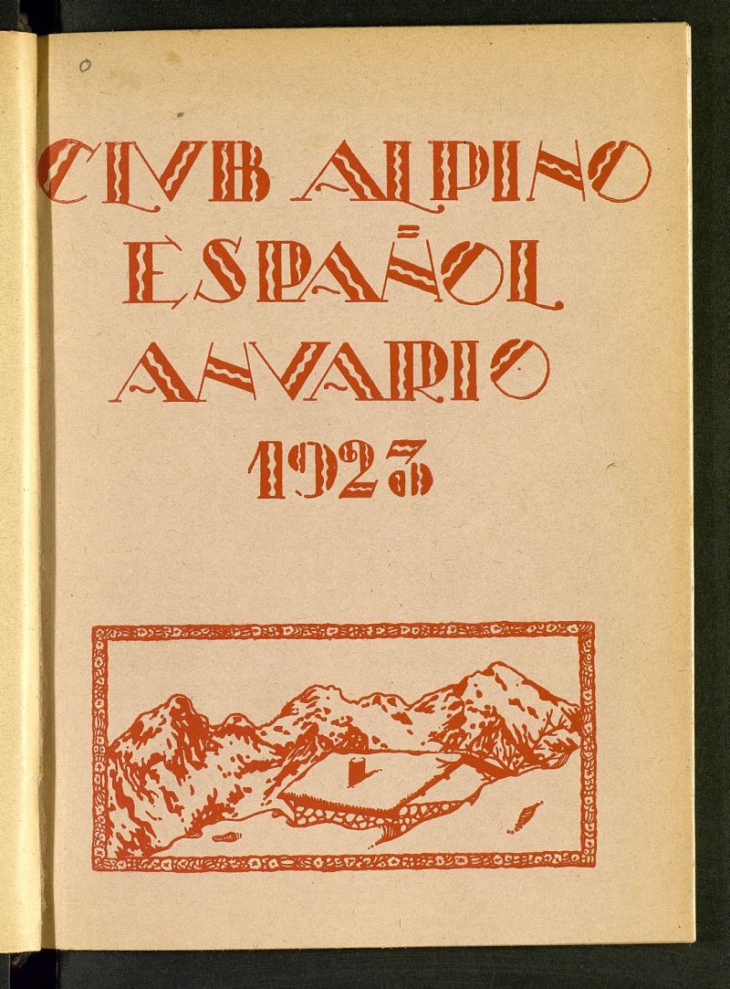 Club Alpino Espaol. Anuario de 1923