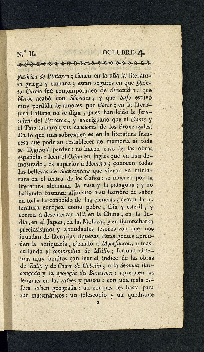 Minerva o el Revisor General del 4 de octubre de 1805, n 2