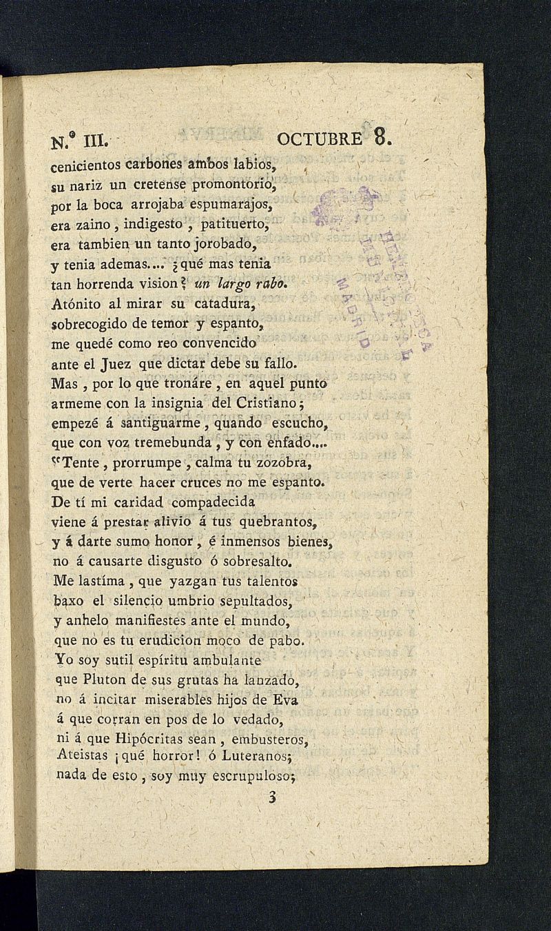 Minerva o el Revisor General del 8 de octubre de 1805, n 3