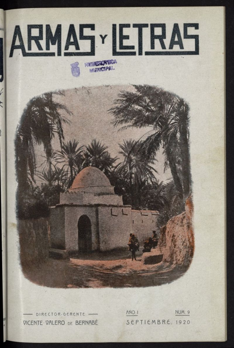 Armas y Letras: revista mensual ilustrada de septiembre de 1920, n 9