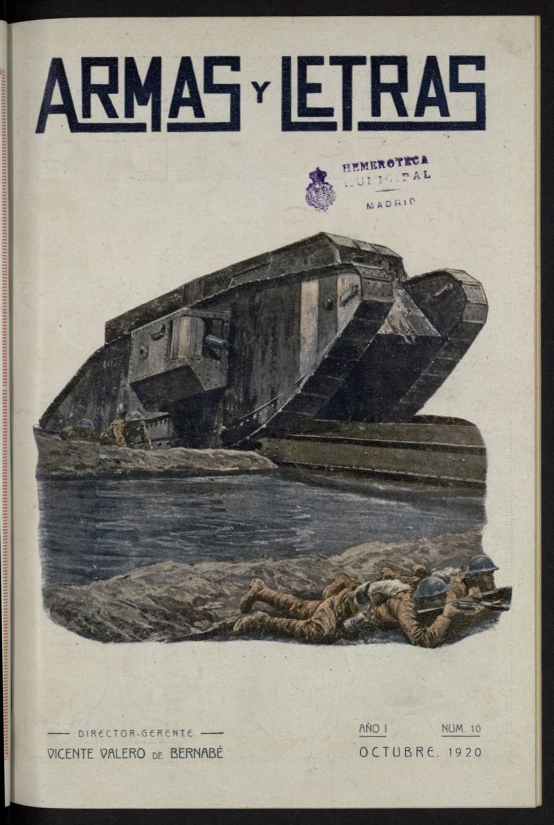 Armas y Letras: revista mensual ilustrada de octubre de 1920, n 10
