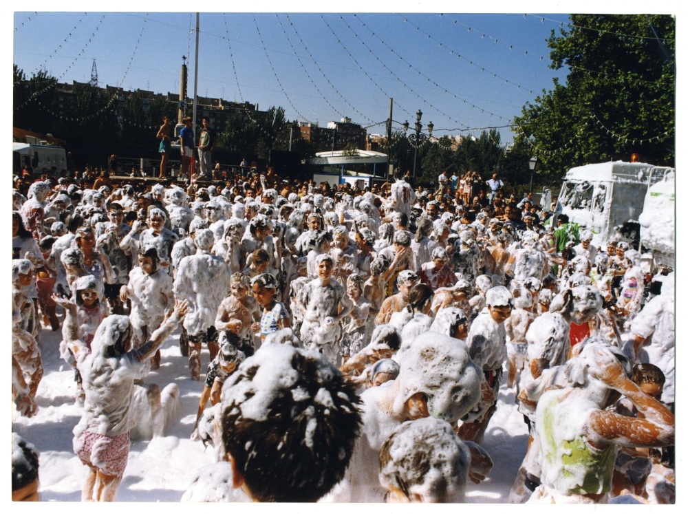 Bao de espuma en el parque de la Arganzuela