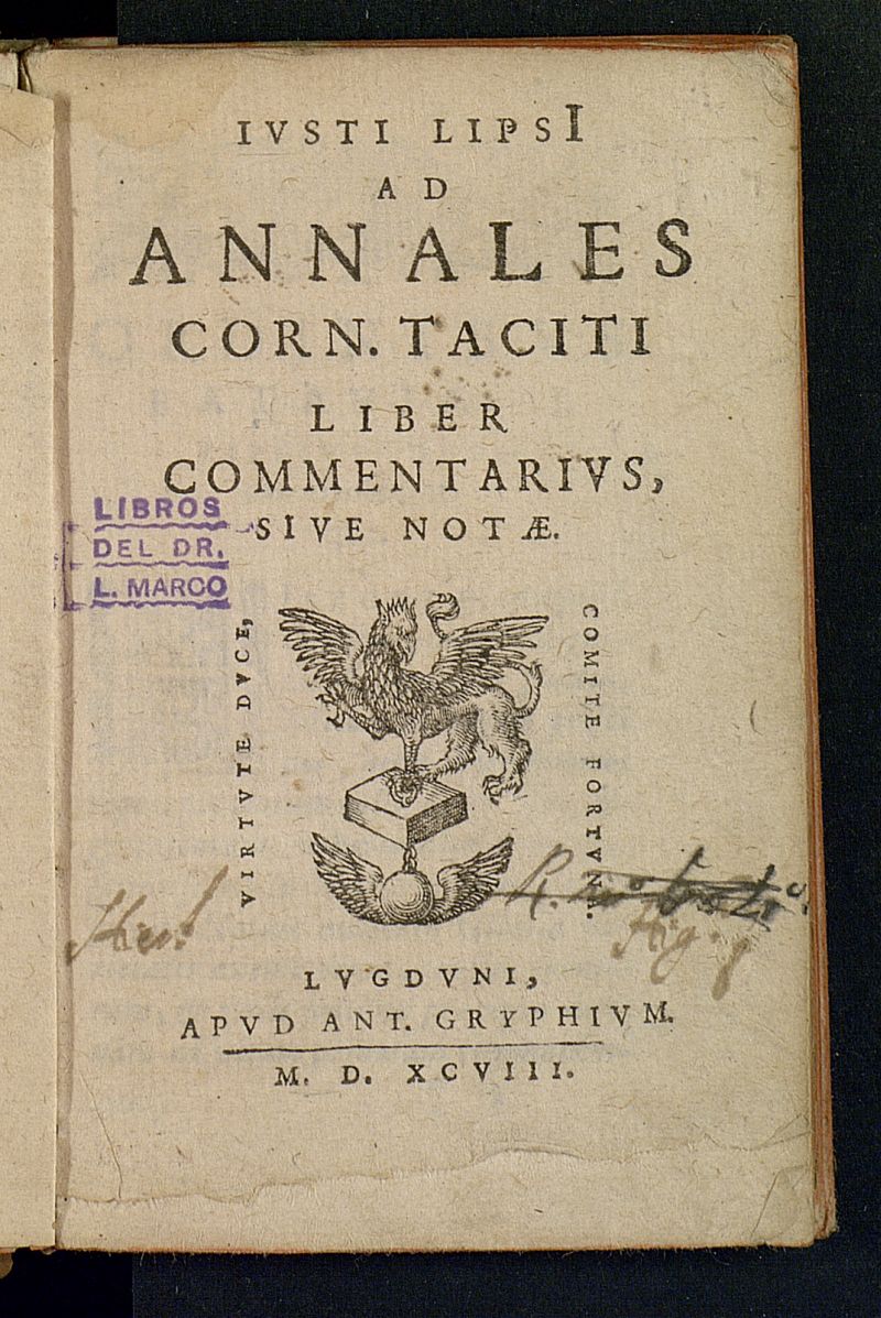Iusti Lipsi ad Annales Corn. Taciti liber commentarius, sive notae